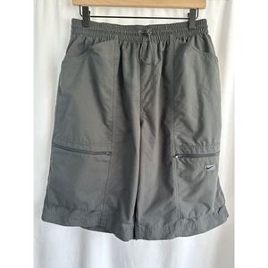 Y2K Nike Gray Cargo Zip Baggy Athletic Shorts Large